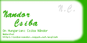 nandor csiba business card